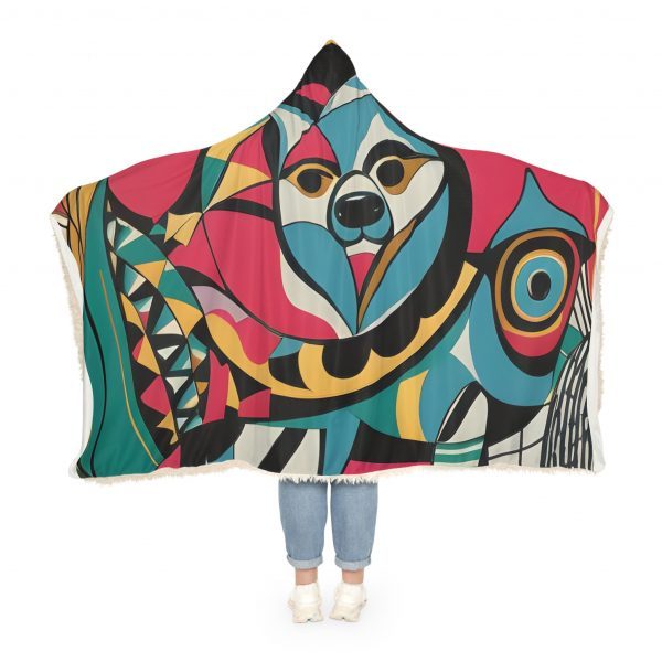 Hooded Sherpa Fleece Blanket- Pop Art - Image 4