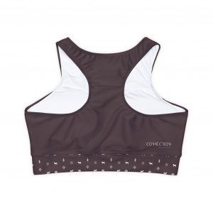 Fully Lined, Padded Sports Bra - Chocolate