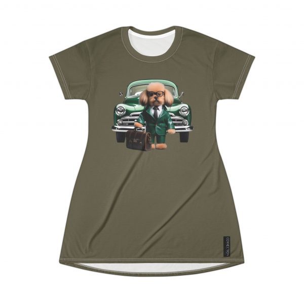 Women's T-Shirt Dress - Olive Green