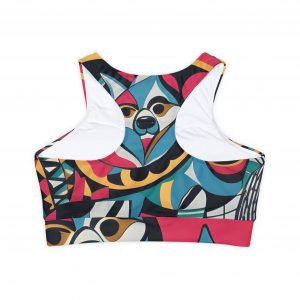 Fully Lined, Padded Sports Bra - Pop Art