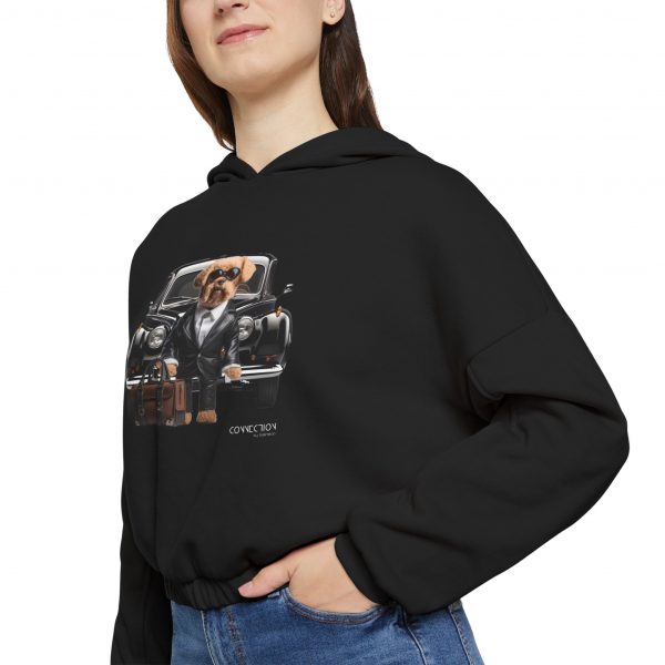 Women's Cinched Bottom Hoodie - Black - Image 6