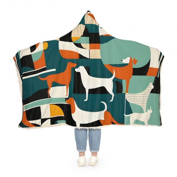 Hooded Sherpa Fleece Blanket- Pop Art - Image 4