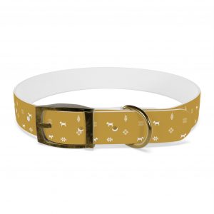 Dog Collar - Gabbeh pattern- Mustard