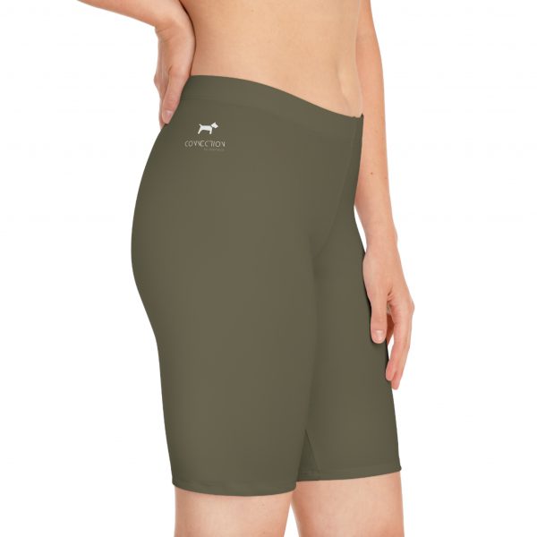 Women's Bike Shorts - Olive Green - Image 5