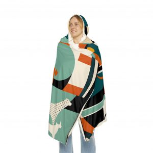 Hooded Sherpa Fleece Blanket- Pop Art