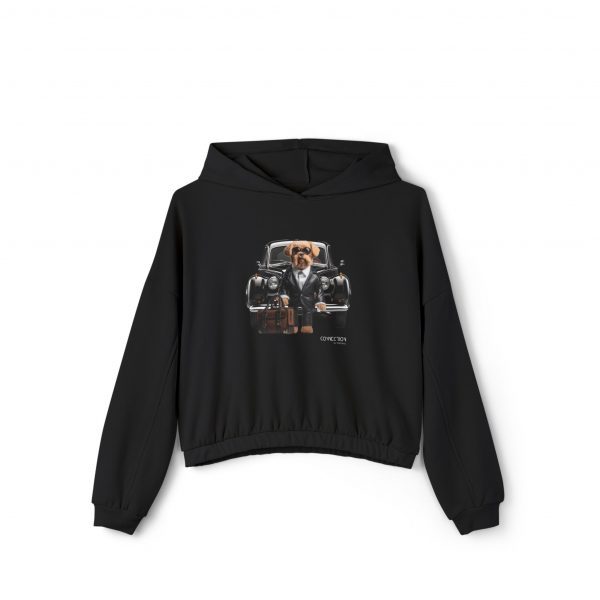 Women's Cinched Bottom Hoodie - Black