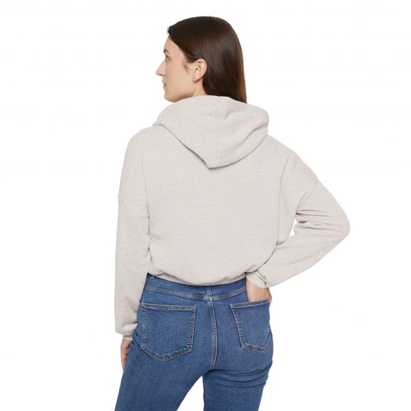 Women's Cinched Bottom Hoodie - White - Image 4