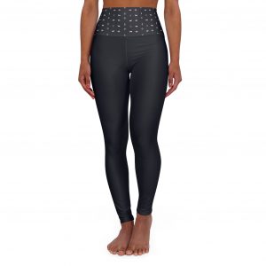 Waisted Yoga Leggings - Navy