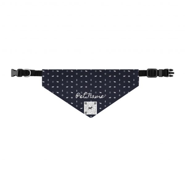 Pet Bandana Collar- Gabbeh pattern - Navy - Image 7