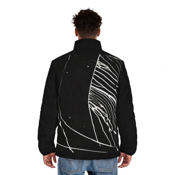 Men's Puffer Jacket -  Graffiti-Print - Image 4