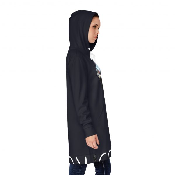 Women's Hoodie Dress - Navy - Image 15