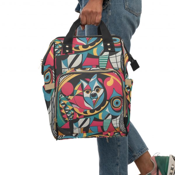 Multifunctional Diaper Backpack - Pop Art - Image 7