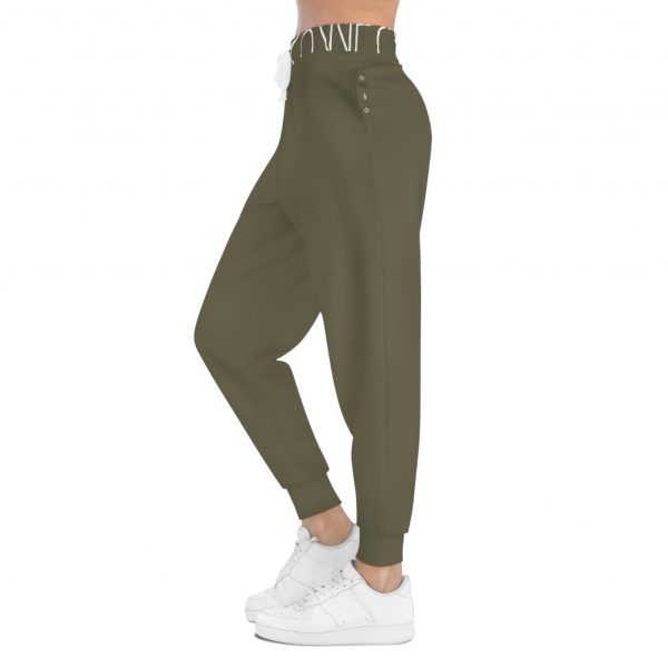 Unisex Athletic Joggers - Olive Green - Image 6