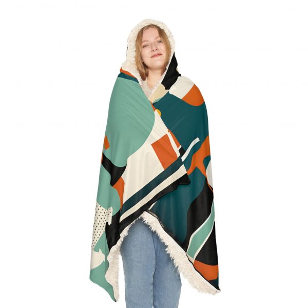 Hooded Sherpa Fleece Blanket- Pop Art - Image 5