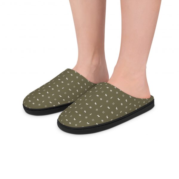 Women's Indoor Slippers- Green Olive - Image 6