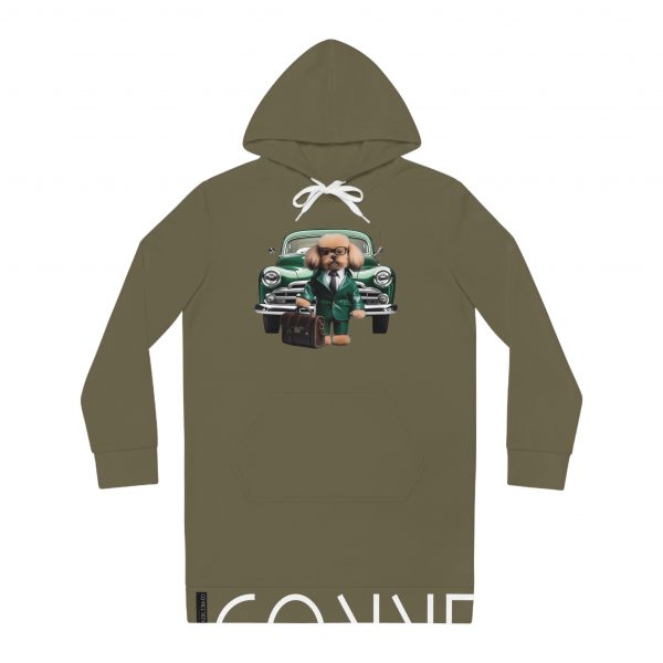 Women's Hoodie Dress - Olive Green - Image 11