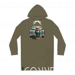 Women's Hoodie Dress - Olive Green