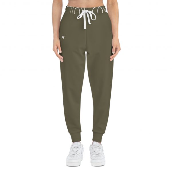 Unisex Athletic Joggers - Olive Green - Image 40