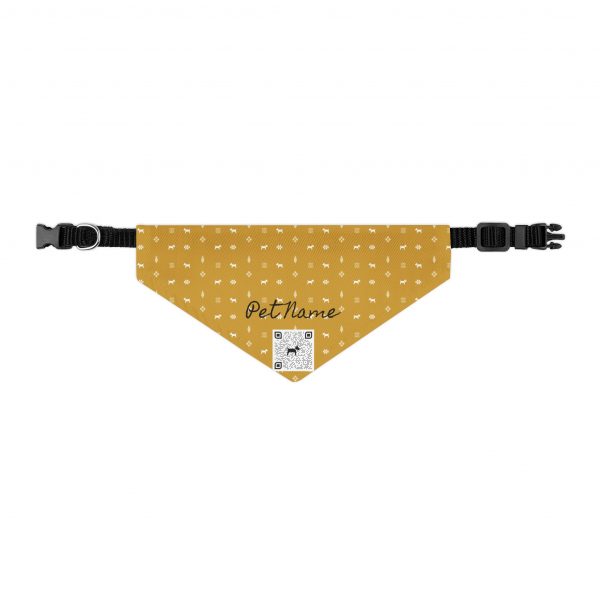 Pet Bandana Collar- Gabbeh pattern - Mustard - Image 7