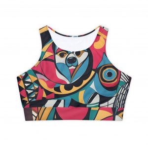 Fully Lined, Padded Sports Bra - Pop Art