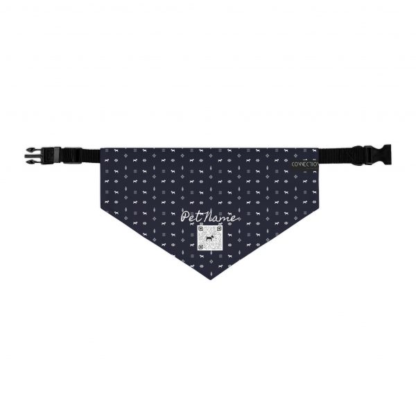 Pet Bandana Collar- Gabbeh pattern - Navy - Image 4
