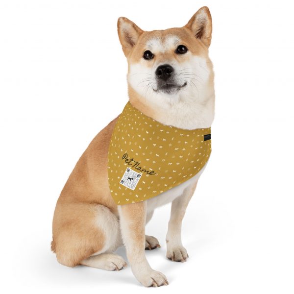 Pet Bandana Collar- Gabbeh pattern - Mustard - Image 5