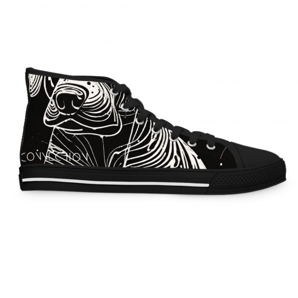 Women's High Top Sneakers-  Graffiti-Print - Image 4