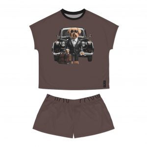 Women's Short Pajama Set - Chocolate