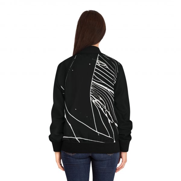 Women's Bomber Jacket -  Graffiti-Print - Image 4
