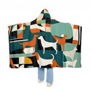 Hooded Sherpa Fleece Blanket- Pop Art