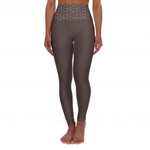 High Waisted Yoga Leggings - Chocolate