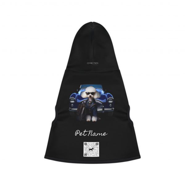 Pet Hoodie with QR Code - Poodle