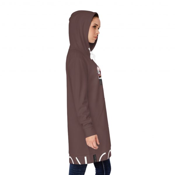 Women's Hoodie Dress - Chocolate - Image 15