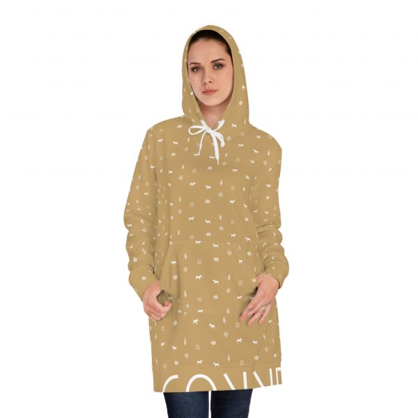 Women's Hoodie Dress - Mustard - Image 18
