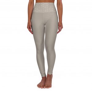 High Waisted Yoga Leggings - Beige