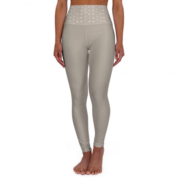 High Waisted Yoga Leggings - Beige