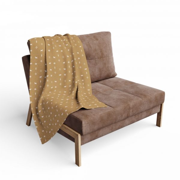 Arctic Fleece Blanket- Mustard - Image 4