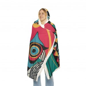 Hooded Sherpa Fleece Blanket- Pop Art