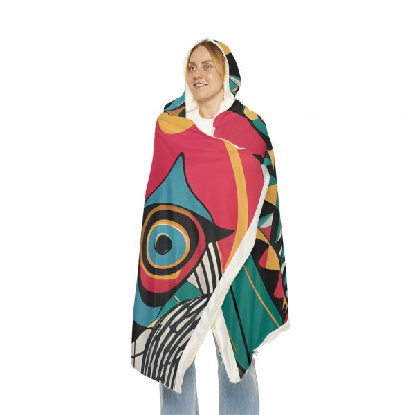 Hooded Sherpa Fleece Blanket- Pop Art - Image 2