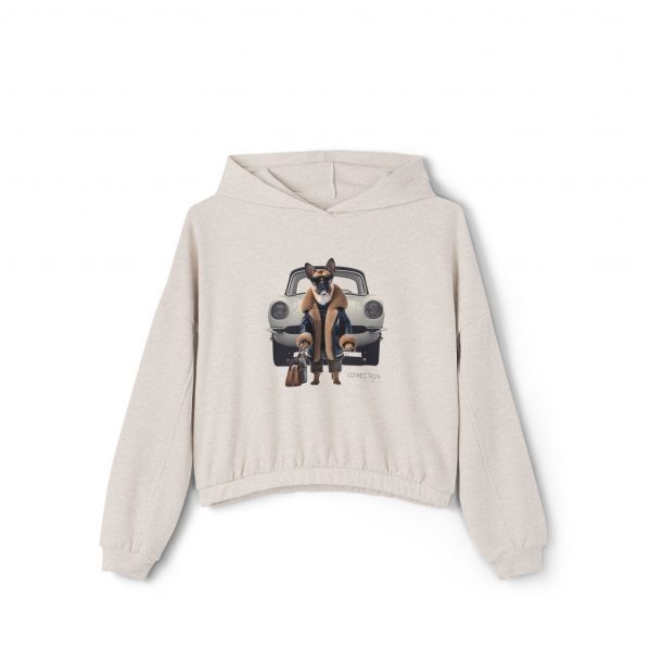 Women's Cinched Bottom Hoodie - White