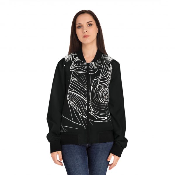 Women's Bomber Jacket -  Graffiti-Print - Image 3