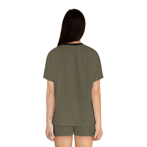 Women's Short Pajama Set - Olive Green - Image 7